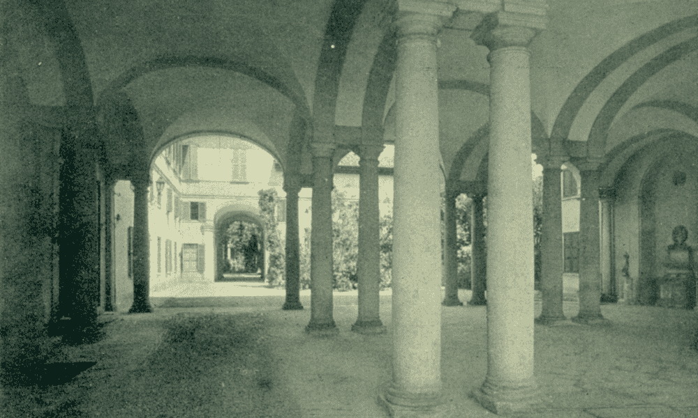 foto storica portico villa cagnola
