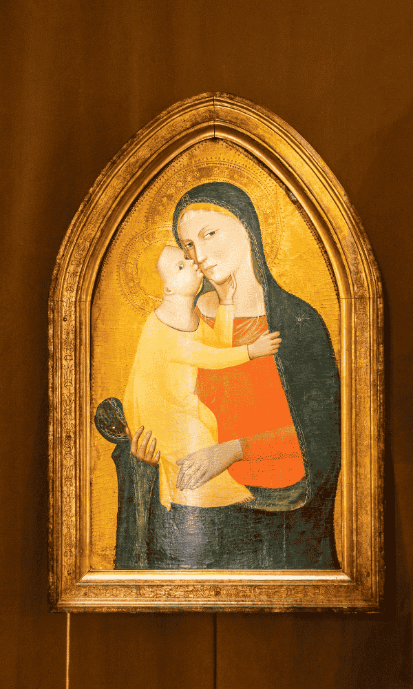 dipinto madonna con bambino collezione cagnola