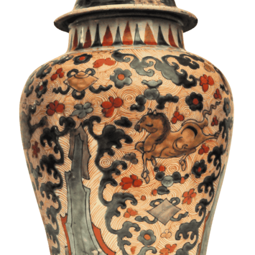 VASO MING - PERIODO DI TRANSIZIONE - SEC. XVII. CON SINCRETISMO TAOISTA E BUDDISTA